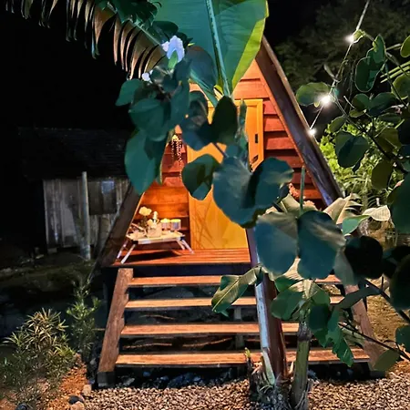 Glamping Casal - Mini Chale Mobiliado Com Colchao Casal Roupa De Cama Travesseiros - Rancho Perene Estacao Rural Hotel Jaragua do Sul Exterior photo