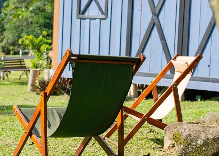 Glamping Casal - Mini Chale Mobiliado Com Colchao Casal Roupa De Cama Travesseiros - Rancho Perene Estacao Rural